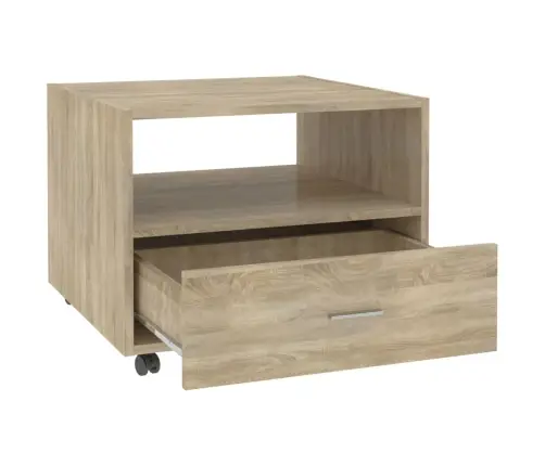 Kafijas Galdiņš, Ozola Krāsa, 55X55X40 Cm, Inženierijas Koks Vidaxl