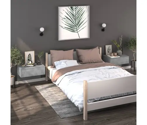 Sienas Naktsskapītis, Betona Pelēks Vidaxl