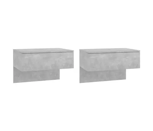 Sienas Naktsskapīši, 2 Gab., Betona Pelēki Vidaxl