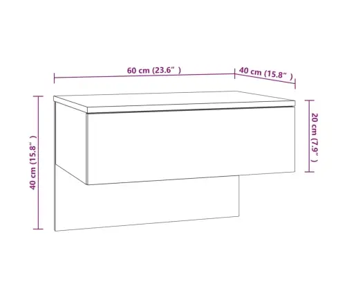 Sienas Naktsskapīši, 2 Gab., Betona Pelēki Vidaxl