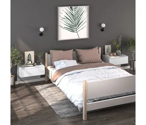 Seinale Kinnitatavad Öökapid 2 Tk Kõrgläikega Valge