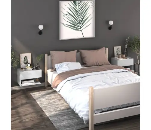 Sienas Naktsskapītis, Balts Vidaxl