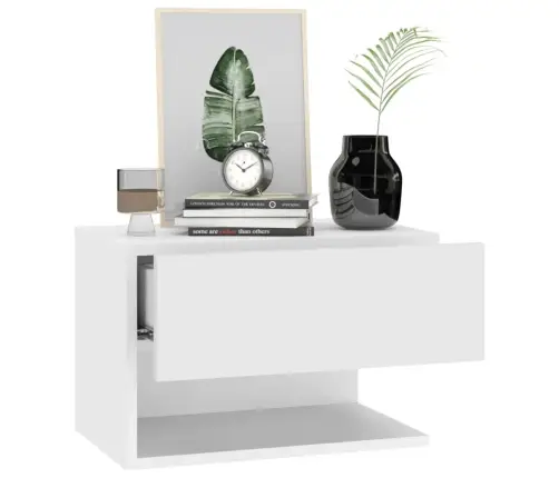 Prie Sienos Montuojamos Naktinės Spintelės, 2Vnt., Baltos