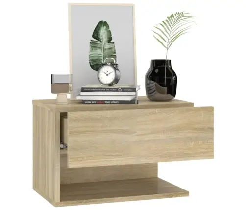 Sienas Naktsskapīši, 2 Gab., Ozolkoka Krāsa Vidaxl