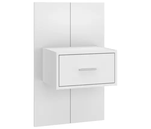 Prie Sienos Montuojama Naktinė Spintelė, Baltos Spalvos