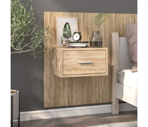 Sienas Naktsskapītis, Ozolkoka Krāsa Vidaxl Sienas Naktsskapītis, Ozolkoka Krāsa Vidaxl