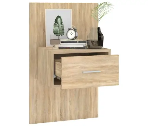 Sienas Naktsskapīši, 2 Gab., Ozolkoka Krāsa Vidaxl