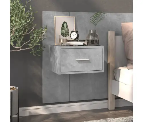 Prie Sienos Montuojamos Naktinės Spintelės, 2Vnt., Pilkos Prie Sienos Montuojamos Naktinės Spintelės, 2Vnt., Pilkos