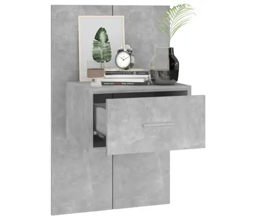 Prie Sienos Montuojamos Naktinės Spintelės, 2Vnt., Pilkos Prie Sienos Montuojamos Naktinės Spintelės, 2Vnt., Pilkos