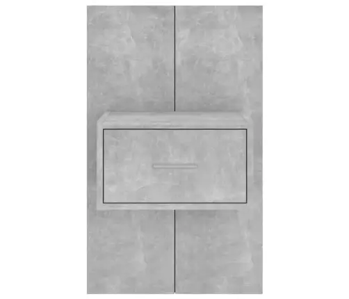 Prie Sienos Montuojamos Naktinės Spintelės, 2Vnt., Pilkos Prie Sienos Montuojamos Naktinės Spintelės, 2Vnt., Pilkos