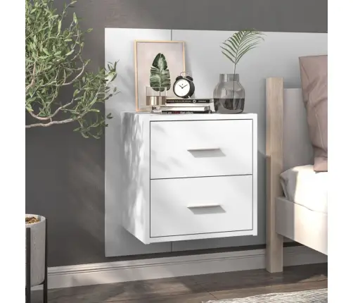 Prie Sienos Montuojamos Naktinės Spintelės, 2Vnt., Baltos