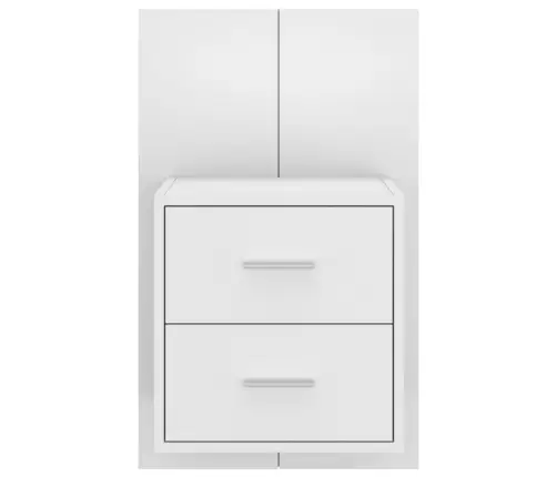 Prie Sienos Montuojamos Naktinės Spintelės, 2Vnt., Baltos