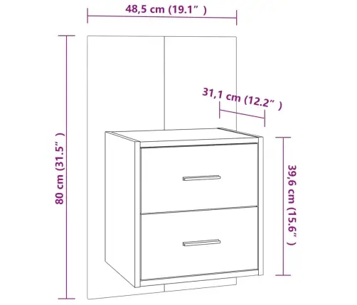 Sienas Naktsskapītis, Melns Vidaxl