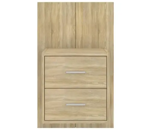 Sienas Naktsskapīši, 2 Gab., Ozolkoka Krāsa Vidaxl