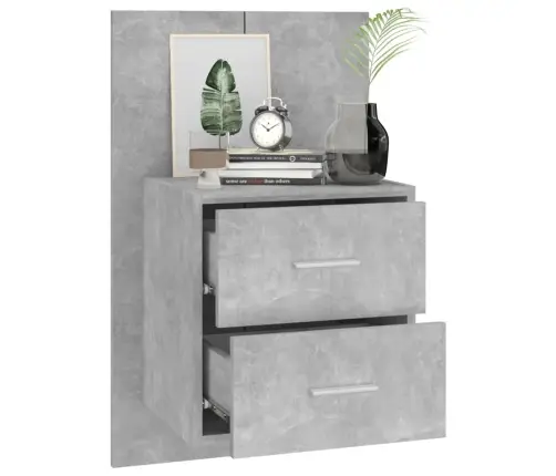 Sienas Naktsskapītis, Betona Pelēks Vidaxl