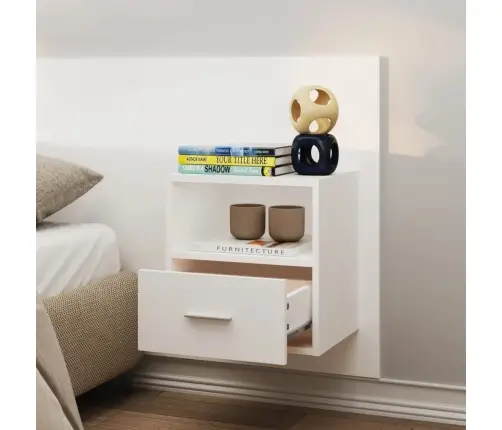Sienas Naktsskapīši, 2 Gab., Balti Vidaxl