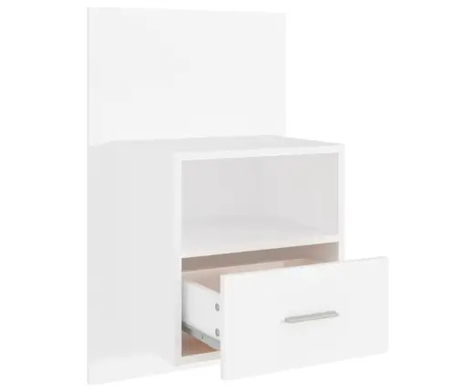 Sienas Naktsskapīši, 2 Gab., Balti Vidaxl