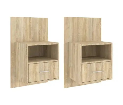 Seinale Kinnitatavad Öökapid 2 Tk Sonoma Tamm