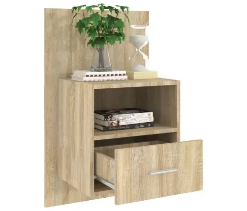 Seinale Kinnitatavad Öökapid 2 Tk Sonoma Tamm