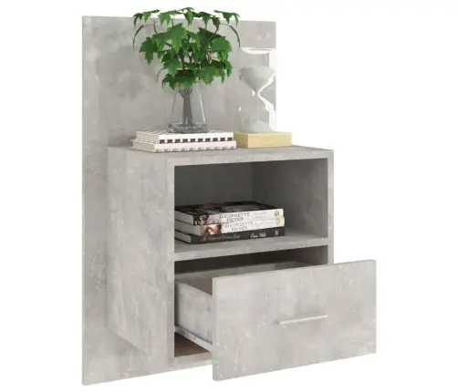 Sienas Naktsskapītis, Betona Pelēks Vidaxl