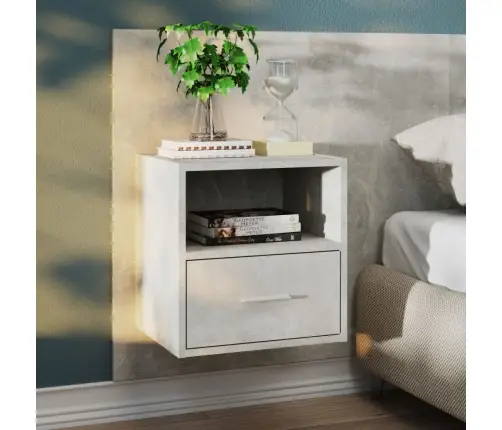 Sienas Naktsskapītis, Betona Pelēks Vidaxl