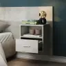 Sienas Naktsskapīši, 2 Gab., Betona Pelēki Vidaxl