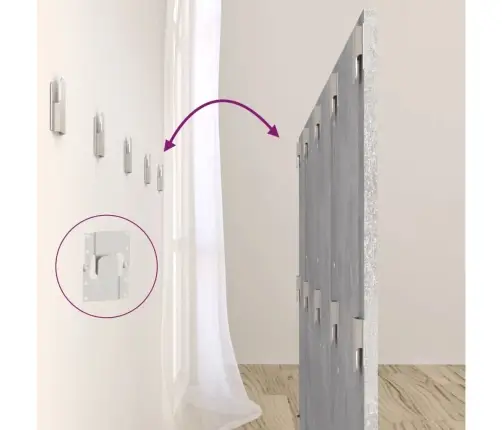 Lovos Galvūgalis, Betono Pilkas, 160X1,5X80cm Apdirbta Mediena