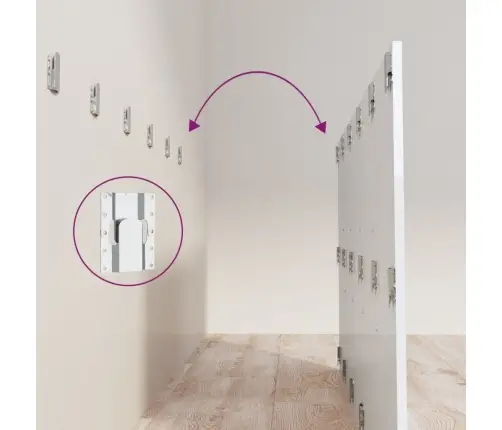 Voodipeats, Kõrgläikega Valge, 200 X 1,5 X 80 cm Tehispuit