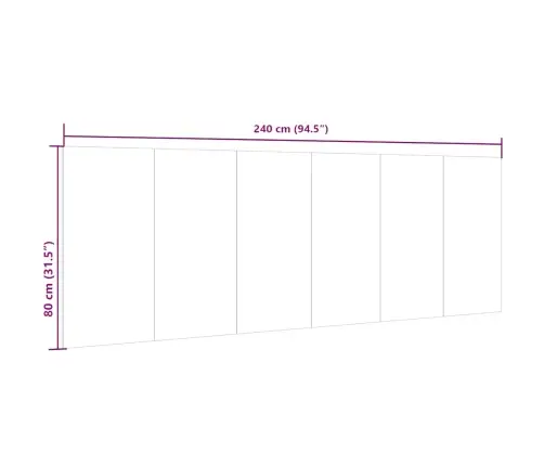 Seinale Kinnitatav Voodipeats, Sonoma Tamm, 240X1,5X80 Cm