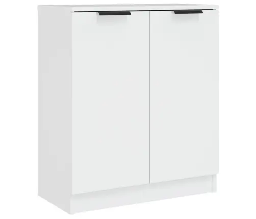 Kumode, Balta, 60X30X70 Cm, Inženierijas Koks Vidaxl