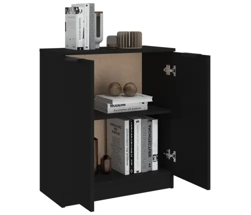 Kumode, Melna, 60X30X70 Cm, Inženierijas Koks Vidaxl