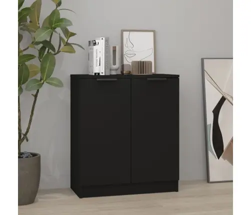 Kumode, Melna, 60X30X70 Cm, Inženierijas Koks Vidaxl