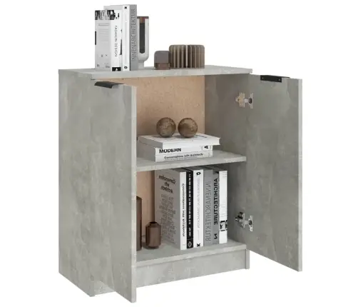 Kumode, Betona Pelēka, 60X30X70 Cm, Inženierijas Koks Vidaxl