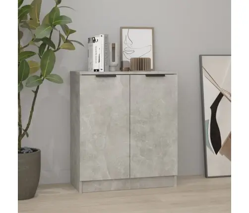 Kumode, Betona Pelēka, 60X30X70 Cm, Inženierijas Koks Vidaxl