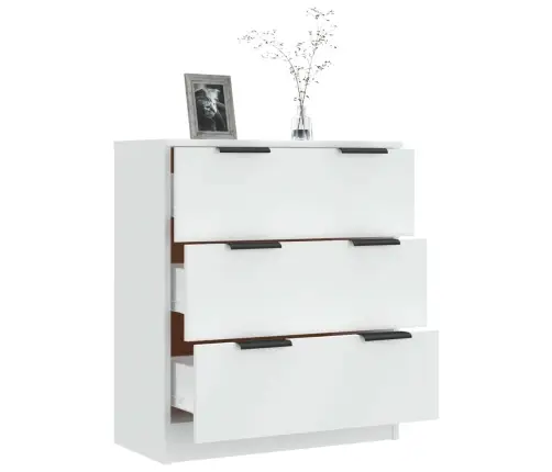 Šoninė Spintelė, Baltos Spalvos, 60X30X70cm Apdirbta Mediena