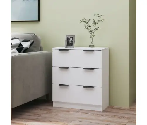 Šoninė Spintelė, Baltos Spalvos, 60X30X70cm Apdirbta Mediena