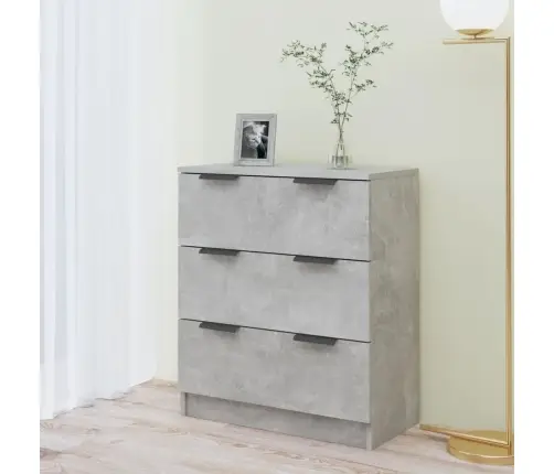 Kumode, Betona Pelēka, 60X30X70 Cm, Inženierijas Koks Vidaxl