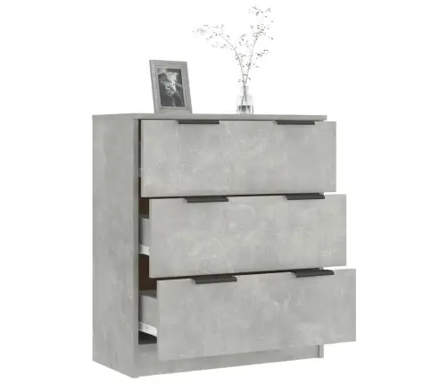 Kumode, Betona Pelēka, 60X30X70 Cm, Inženierijas Koks Vidaxl
