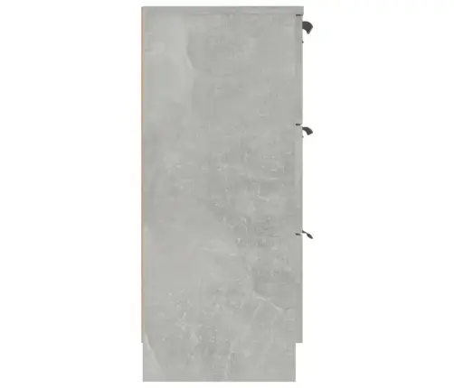 Kumode, Betona Pelēka, 60X30X70 Cm, Inženierijas Koks Vidaxl