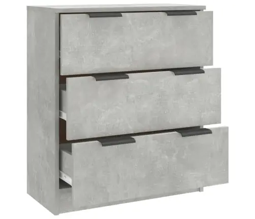 Kumode, Betona Pelēka, 60X30X70 Cm, Inženierijas Koks Vidaxl