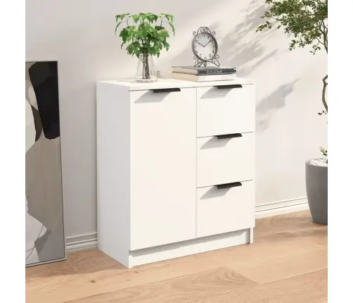 Šoninė Spintelė, Baltos Spalvos, 60X30X70cm Apdirbta Mediena