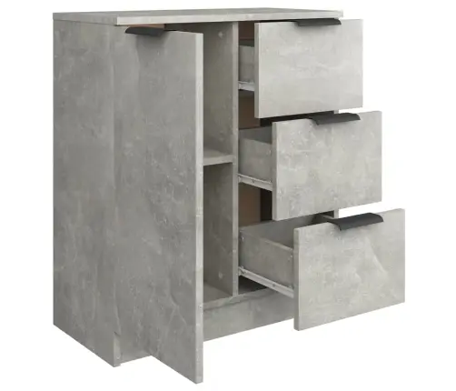 Kumode, Betona Pelēka, 60X30X70 Cm, Inženierijas Koks Vidaxl