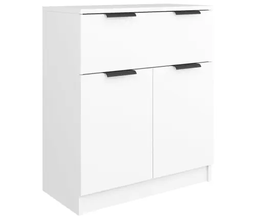 Kumode, Balta, 60X30X70 Cm, Inženierijas Koks Vidaxl