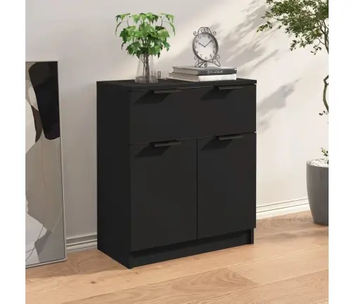 Kumode, Melna, 60X30X70 Cm, Inženierijas Koks Vidaxl