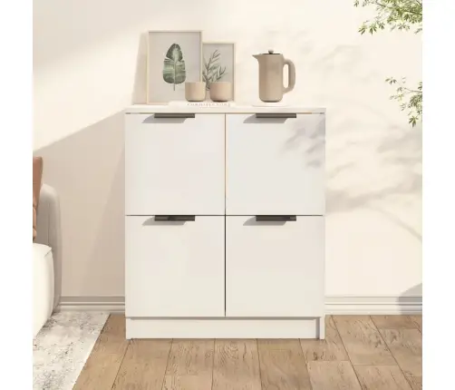 Puhvetkapp Valge 60X30X70 cm Tehispuit