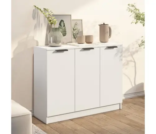 Šoninė Spintelė, Baltos Spalvos, 90,5X30X70cm Apdirbta Mediena