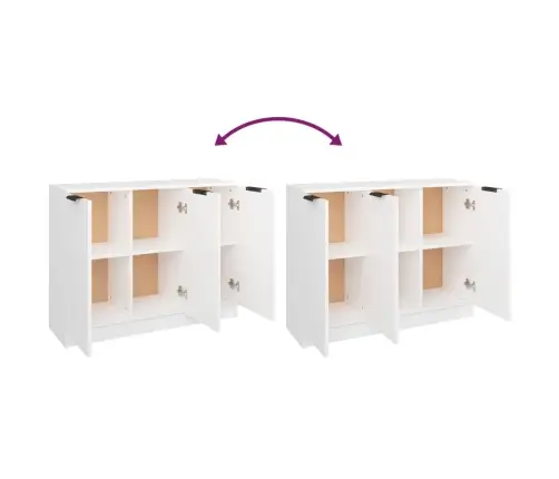 Šoninė Spintelė, Baltos Spalvos, 90,5X30X70cm Apdirbta Mediena