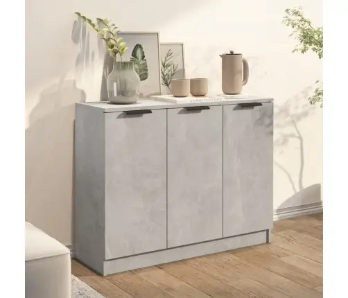 Šoninė Spintelė, Betono Pilka, 90,5X30X70cm Apdirbta Mediena