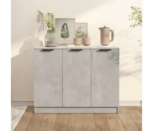 Šoninė Spintelė, Betono Pilka, 90,5X30X70cm Apdirbta Mediena