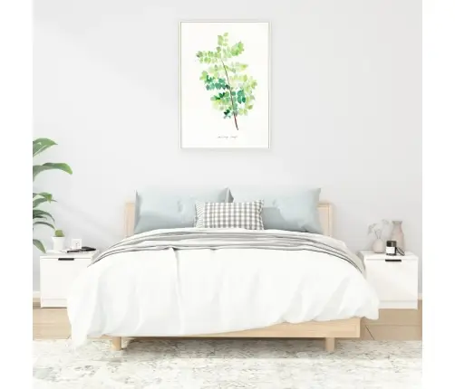 Naktsskapīši, 2 Gab., Balti, 40X39X40 Cm Vidaxl